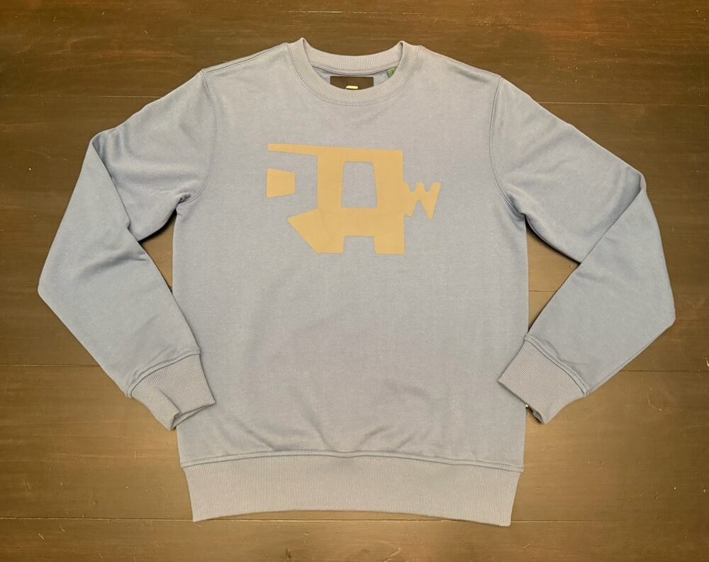 NWT G-Star Raw Men’s Abstract Raw Pullover Sweater Sweatshirt Azul Blue [S] $140